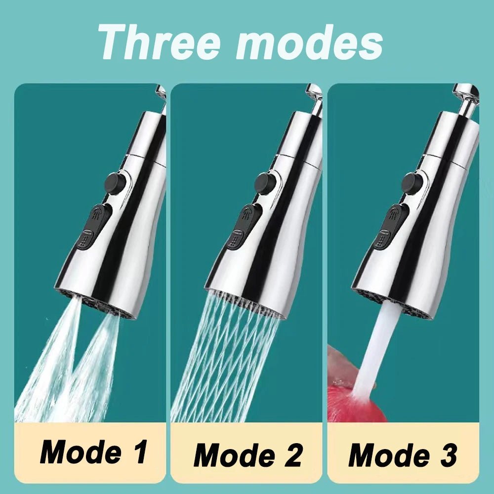 3 in1 Faucet Sprayer Pull Out Kitchen Leakproof 360 Degree Ajustable Sink - ItemDrop