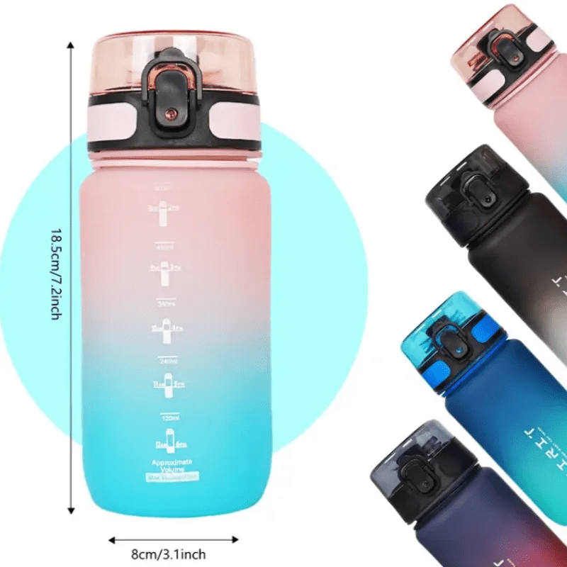 Gradient Sports Water Bottle with Time Marker - Durable PC Material for Cycling & Running - ItemDrop