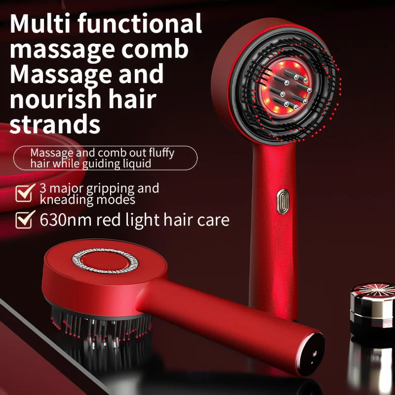 Electric Hair Regrowth Brush with Infrared Light Acupoint Scalp Massage