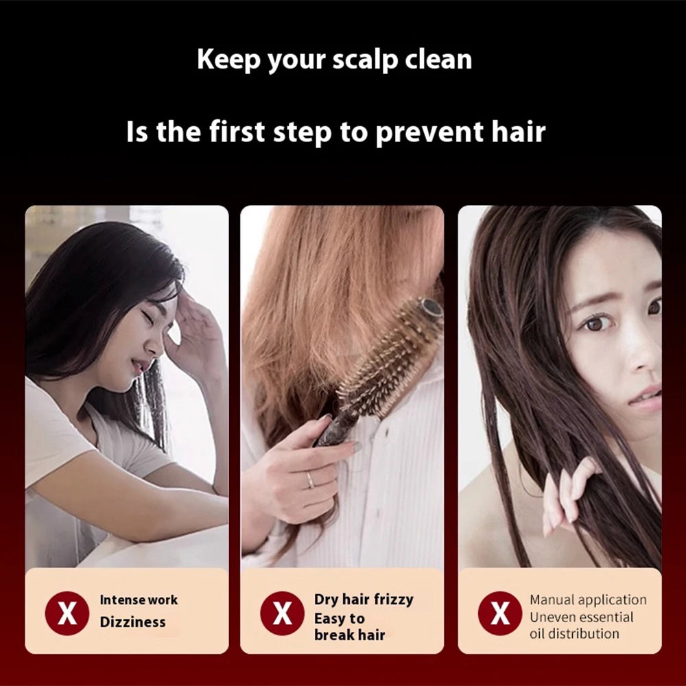 Electric Hair Regrowth Brush with Infrared Light Acupoint Scalp Massage