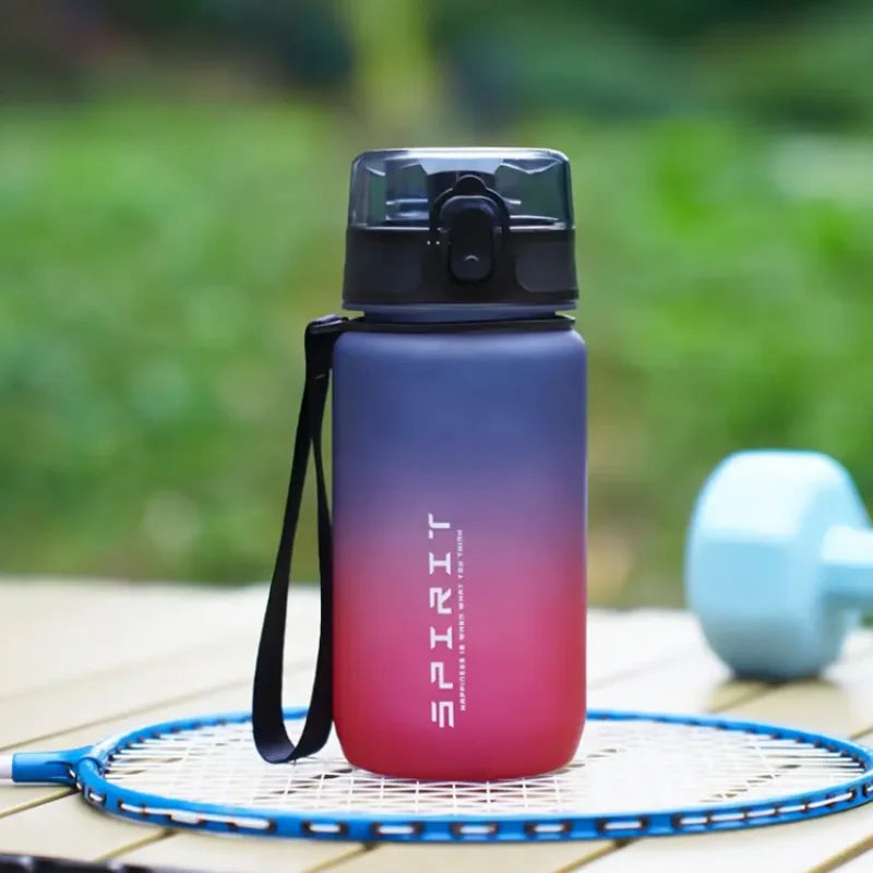 500ml/650ml Gradient Sports Water Bottle with Time Marker - Leak-Proof, Durable PC Material for Cycling, Running & Fitness