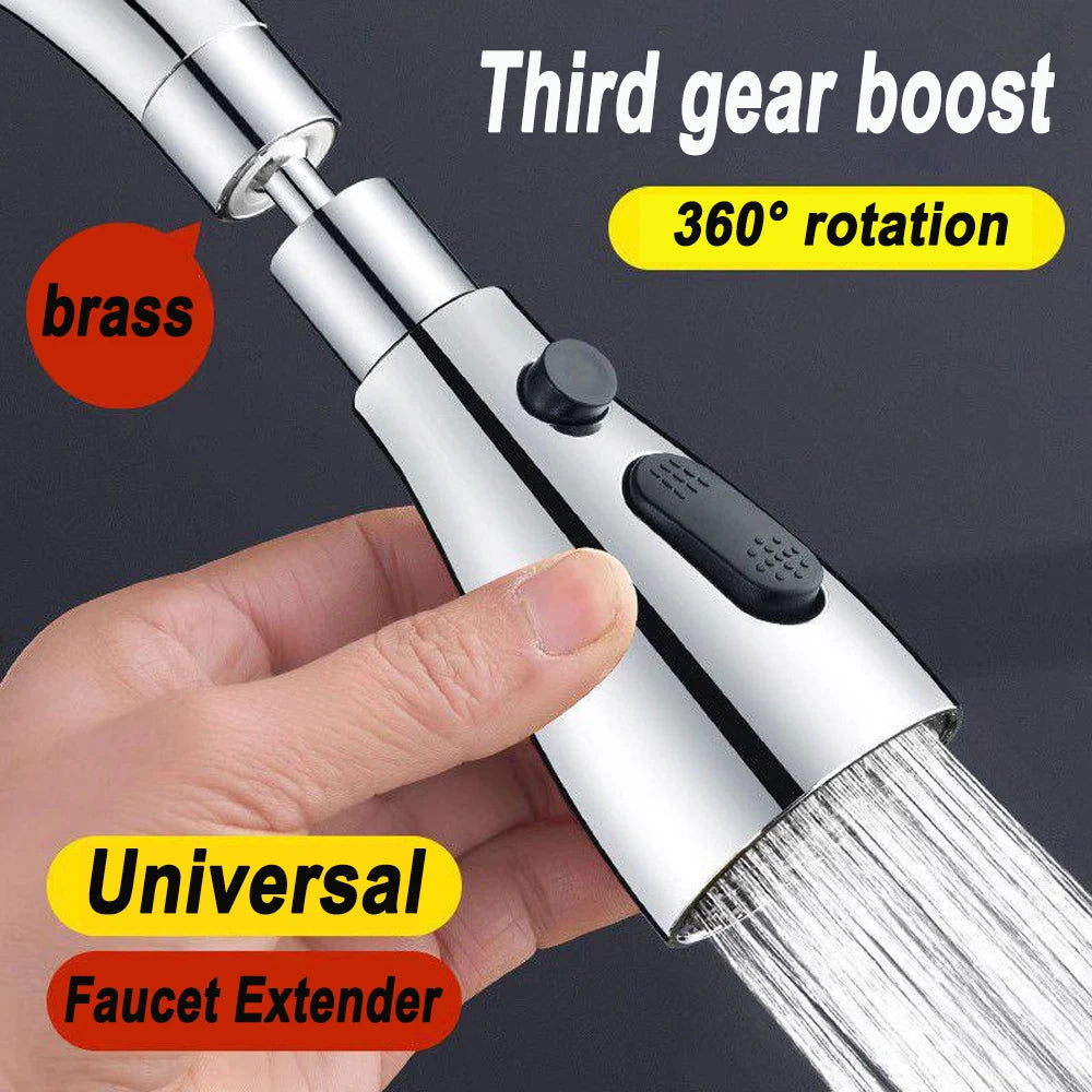 3 in1 Faucet Sprayer Pull Out Kitchen Leakproof 360 Degree Ajustable Sink