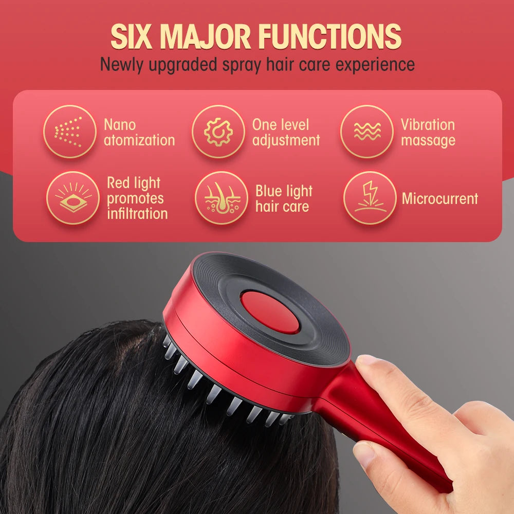 Electric Hair Regrowth Brush with Infrared Light Acupoint Scalp Massage