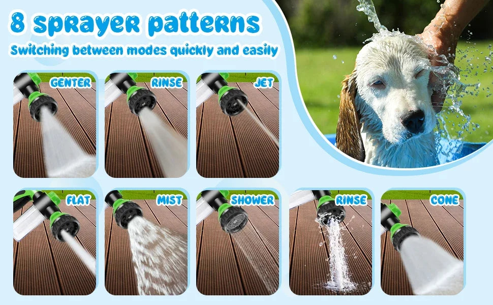 Dog Shower Sprayer 8 in 1 Pet Bath Cleaning Cat Dog Shower Gun