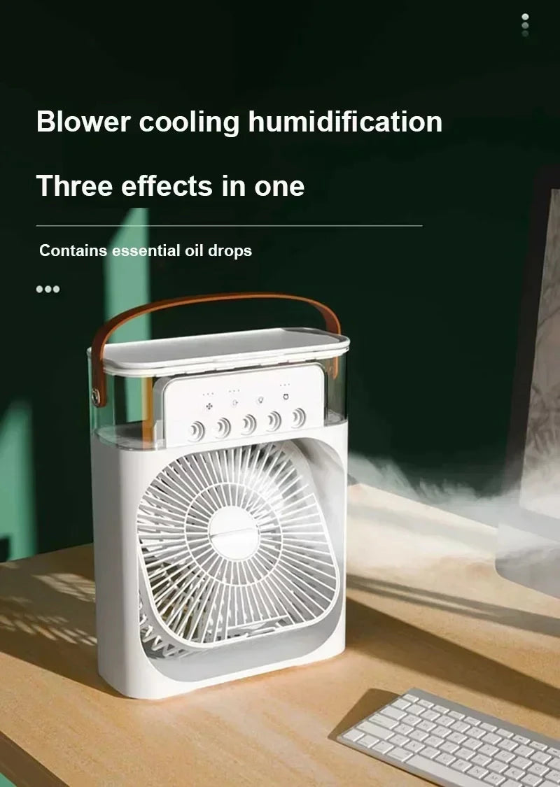 New 3 In 1 Mini Air Cooler Portable Fan Air Conditioner