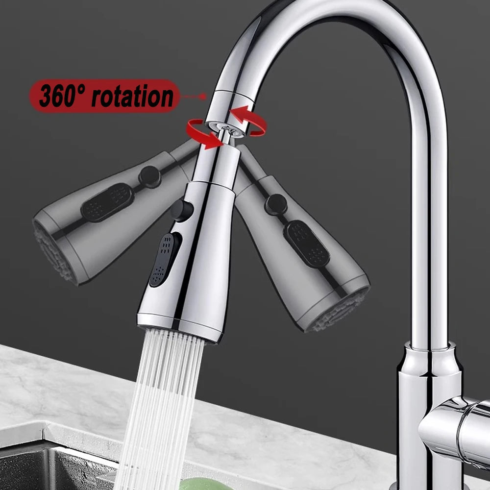 3 in1 Faucet Sprayer Pull Out Kitchen Leakproof 360 Degree Ajustable Sink