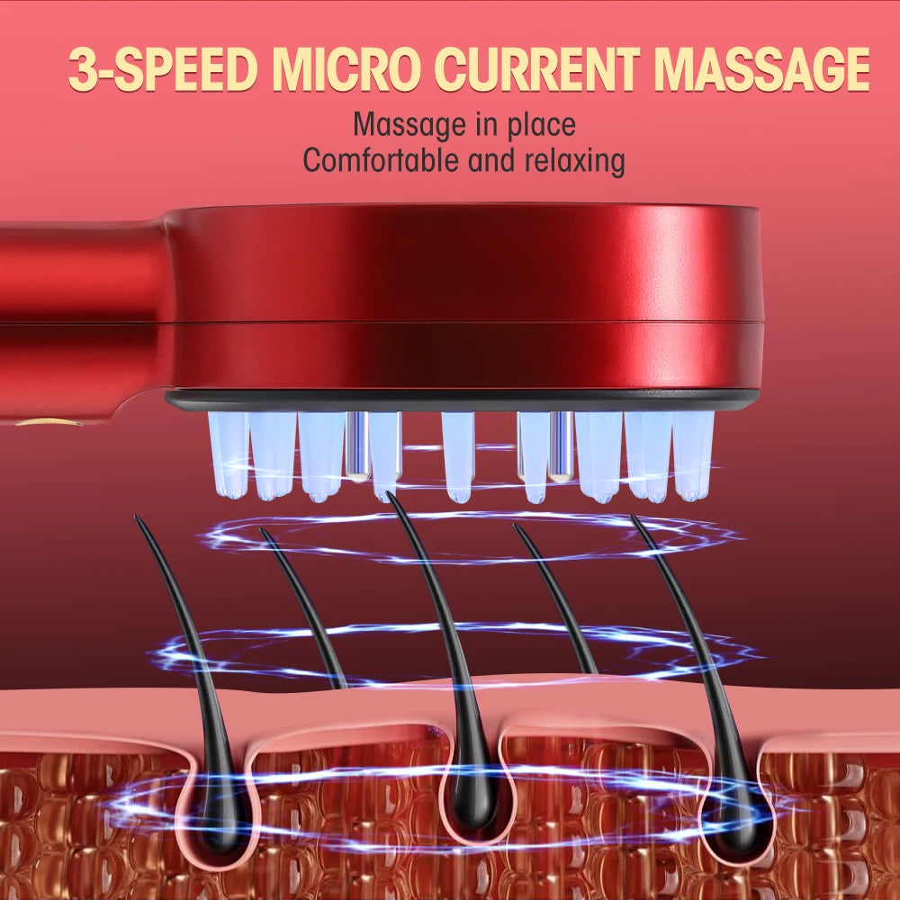 Electric Hair Regrowth Brush with Infrared Light Acupoint Scalp Massage