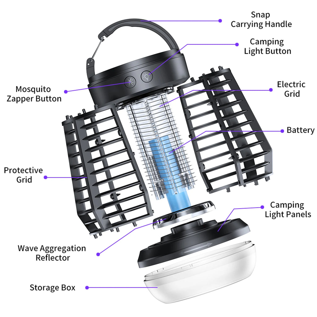Electric Mosquito Lamp USB Charging Two-In-One Portable Mosquitoes