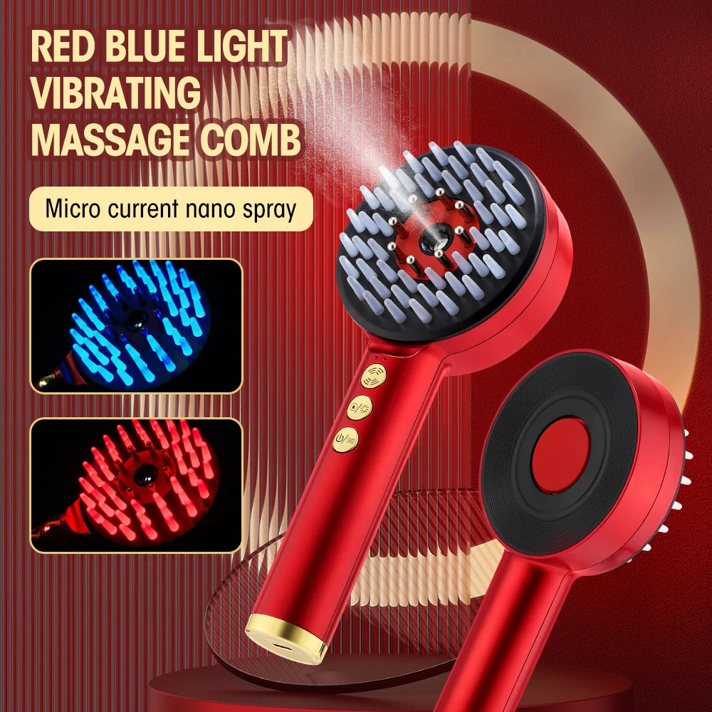 Electric Hair Regrowth Brush with Infrared Light Acupoint Scalp Massage
