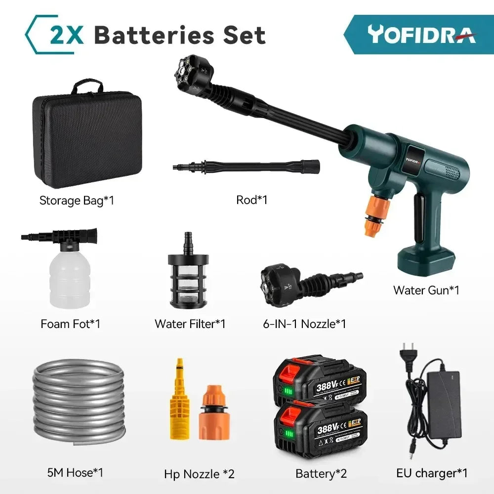 YOFIDRA 200Bar Brushless Electric High Pressure Water Spray Gun