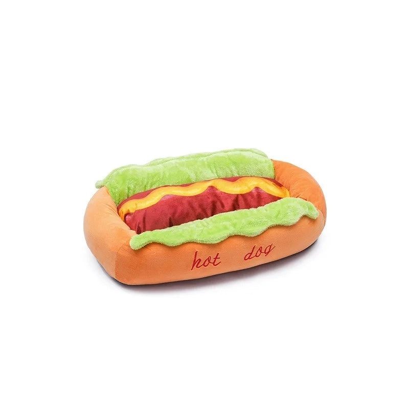 Pet Bed Hot Dog House Lounger Bed (For small dogs)