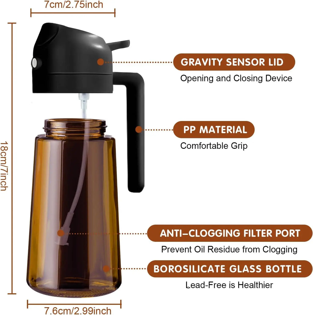 470ml Dark Amber Glass Oil Sprayer