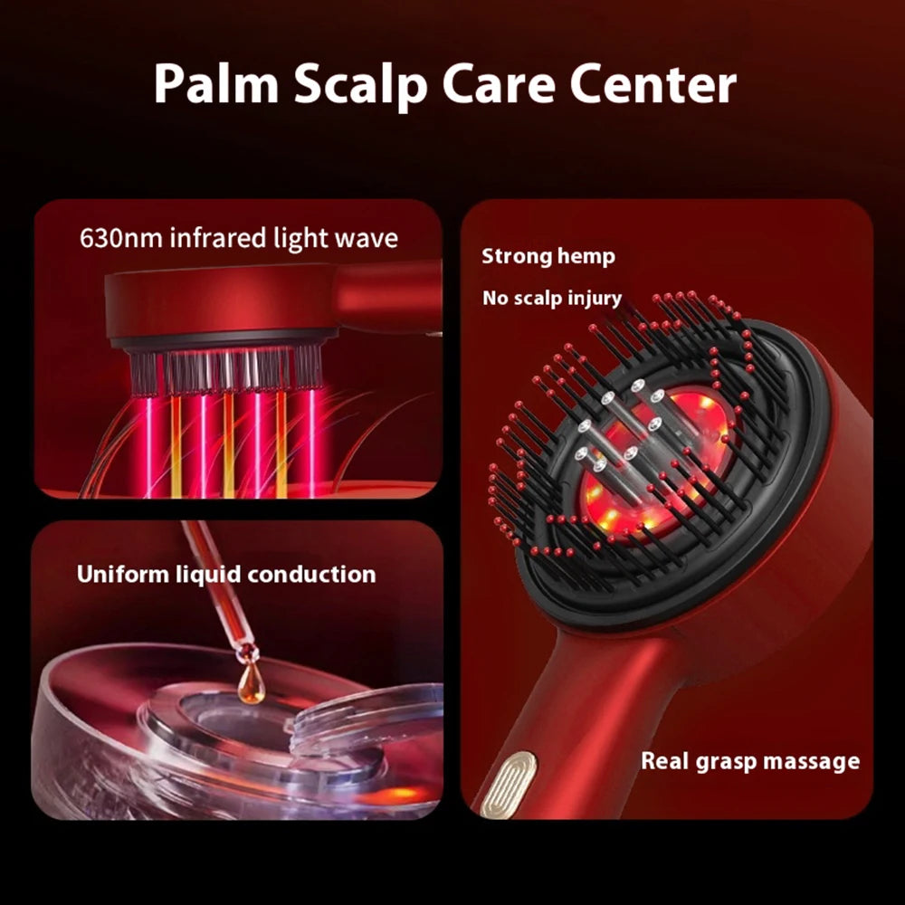 Electric Hair Regrowth Brush with Infrared Light Acupoint Scalp Massage