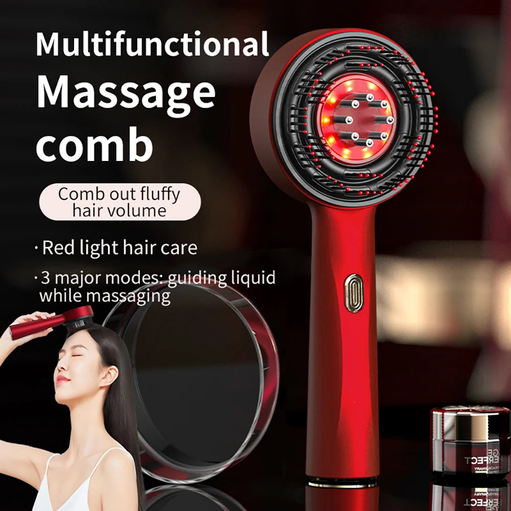 Electric Hair Regrowth Brush with Infrared Light Acupoint Scalp Massage