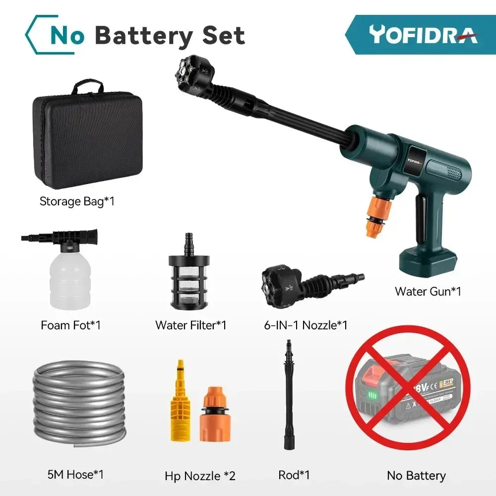 YOFIDRA 200Bar Brushless Electric High Pressure Water Spray Gun