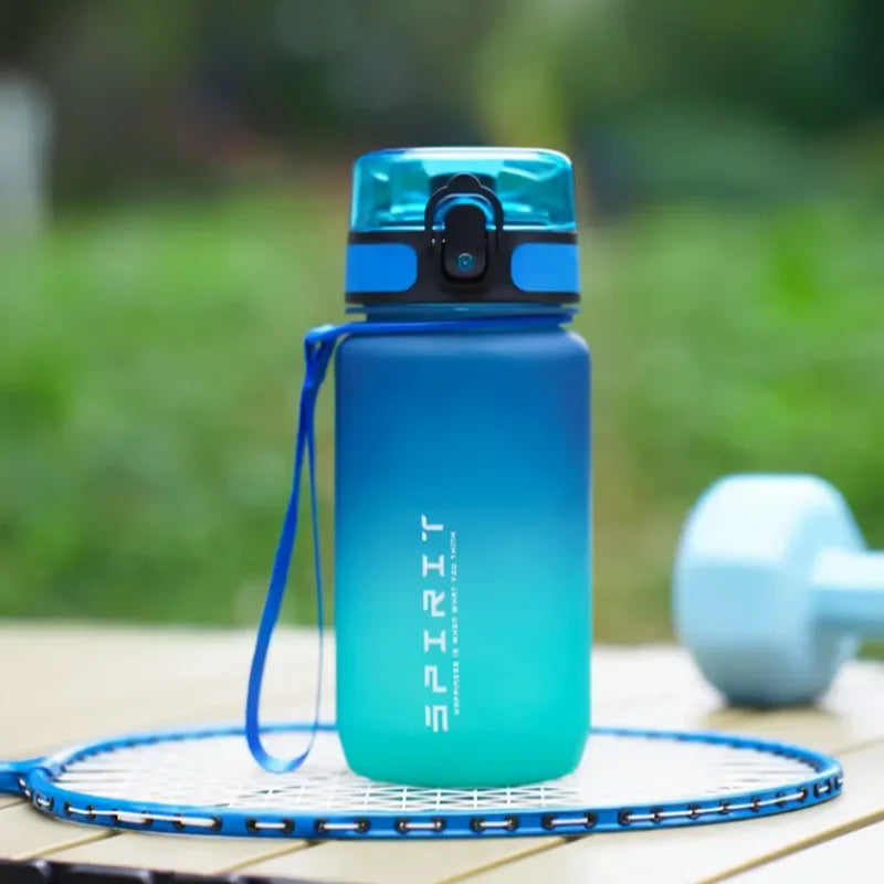 500ml/650ml Gradient Sports Water Bottle with Time Marker - Leak-Proof, Durable PC Material for Cycling, Running & Fitness