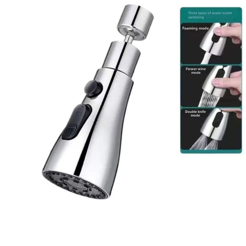 3 in1 Faucet Sprayer Pull Out Kitchen Leakproof 360 Degree Ajustable Sink