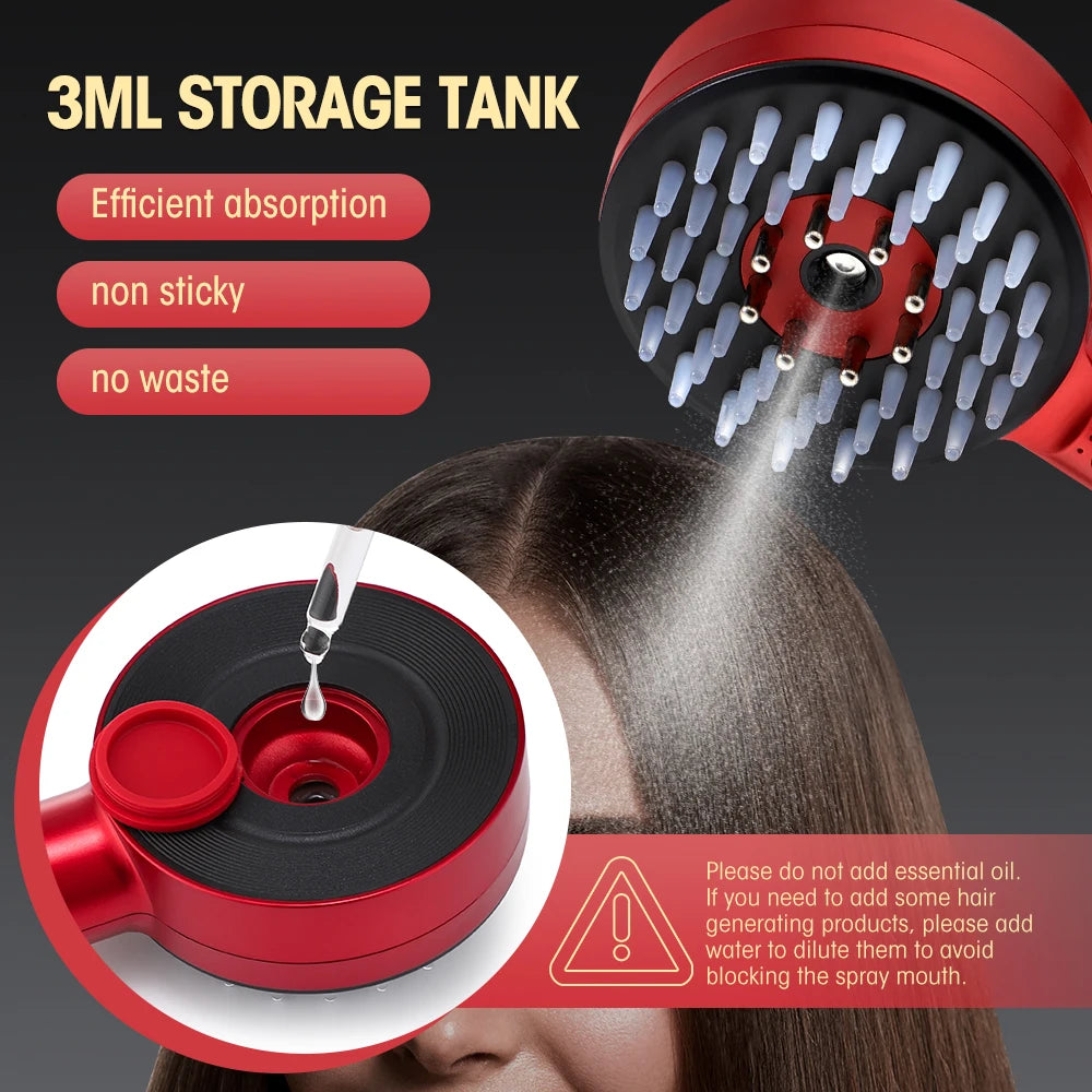 Electric Hair Regrowth Brush with Infrared Light Acupoint Scalp Massage