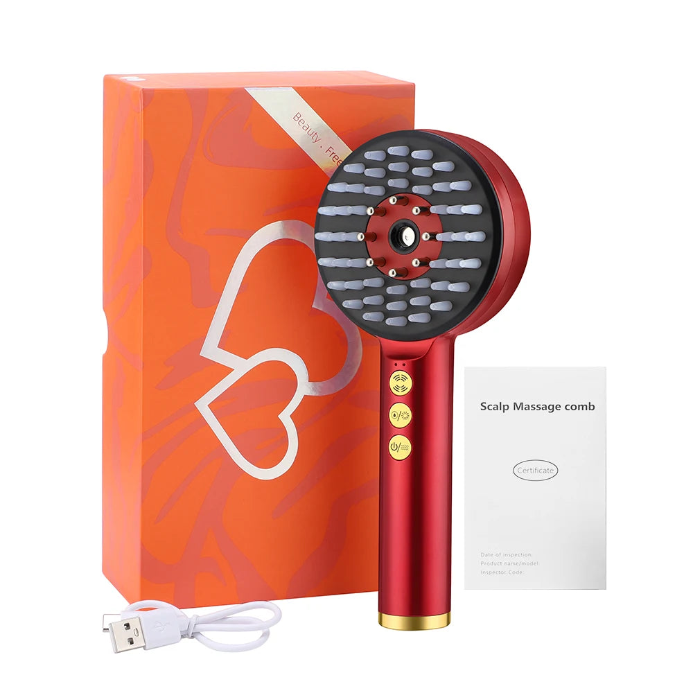 Electric Hair Regrowth Brush with Infrared Light Acupoint Scalp Massage
