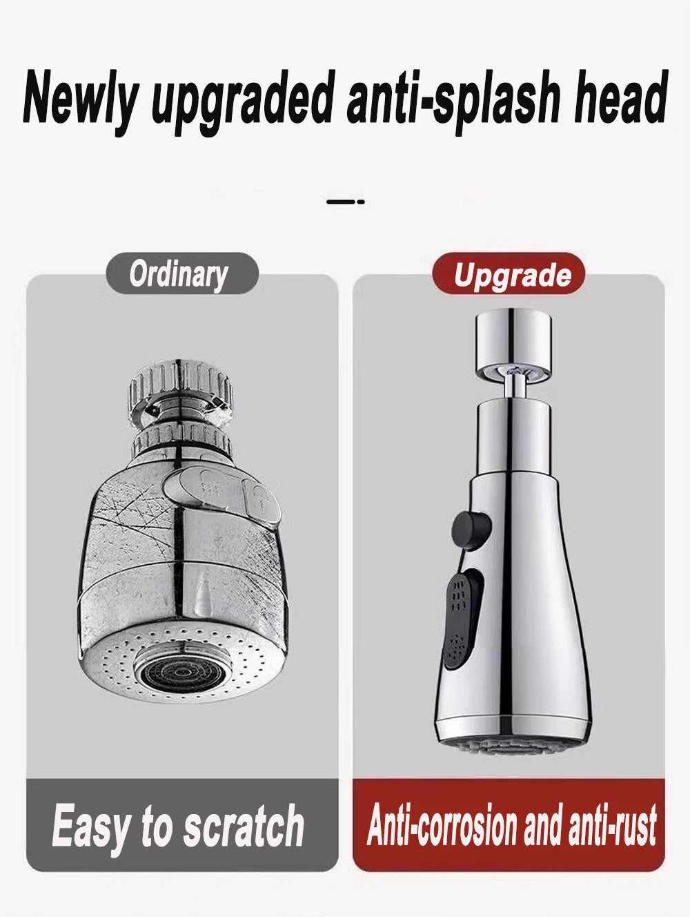 3 in1 Faucet Sprayer Pull Out Kitchen Leakproof 360 Degree Ajustable Sink