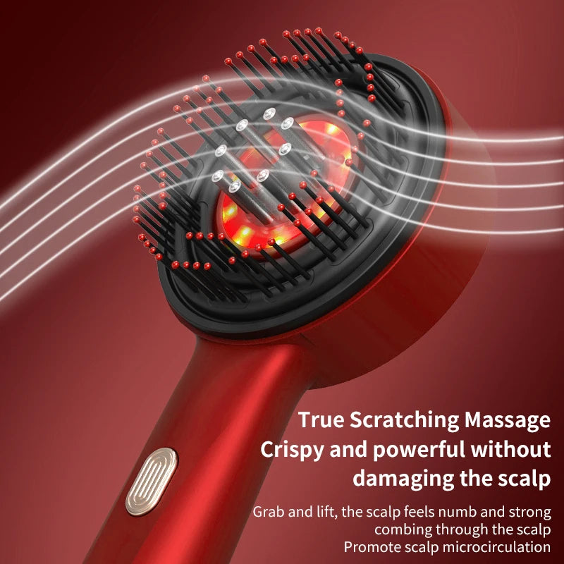 Electric Hair Regrowth Brush with Infrared Light Acupoint Scalp Massage