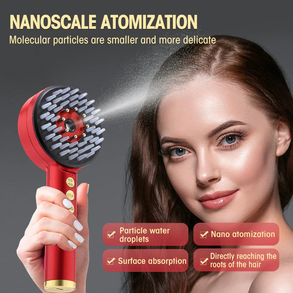 Electric Hair Regrowth Brush with Infrared Light Acupoint Scalp Massage