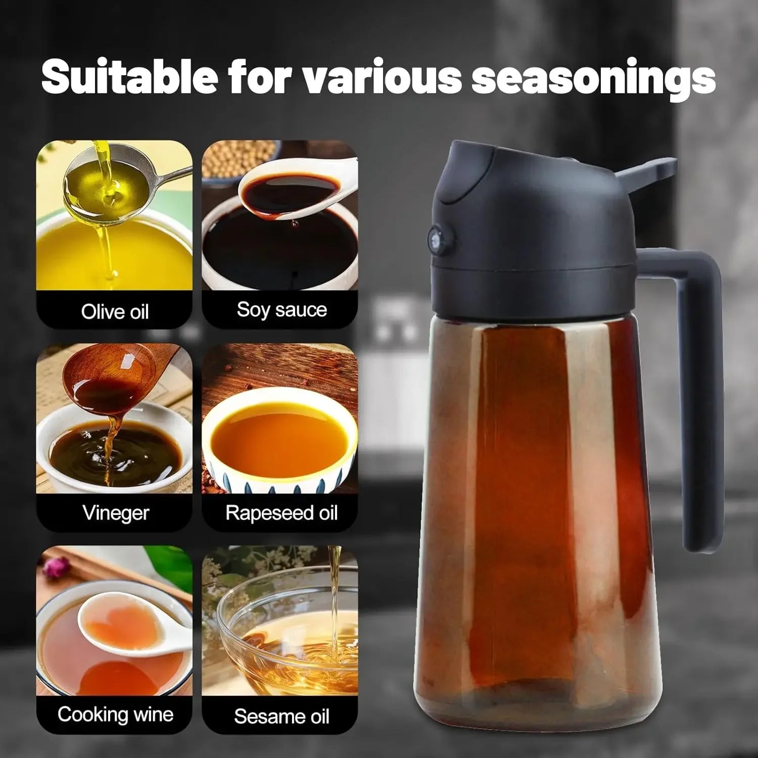 470ml Dark Amber Glass Oil Sprayer