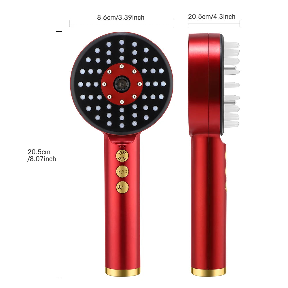 Electric Hair Regrowth Brush with Infrared Light Acupoint Scalp Massage