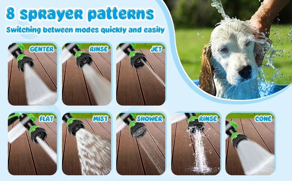 Dog Shower Sprayer 8 in 1 Pet Bath Cleaning Cat Dog Shower Gun - ItemDrop