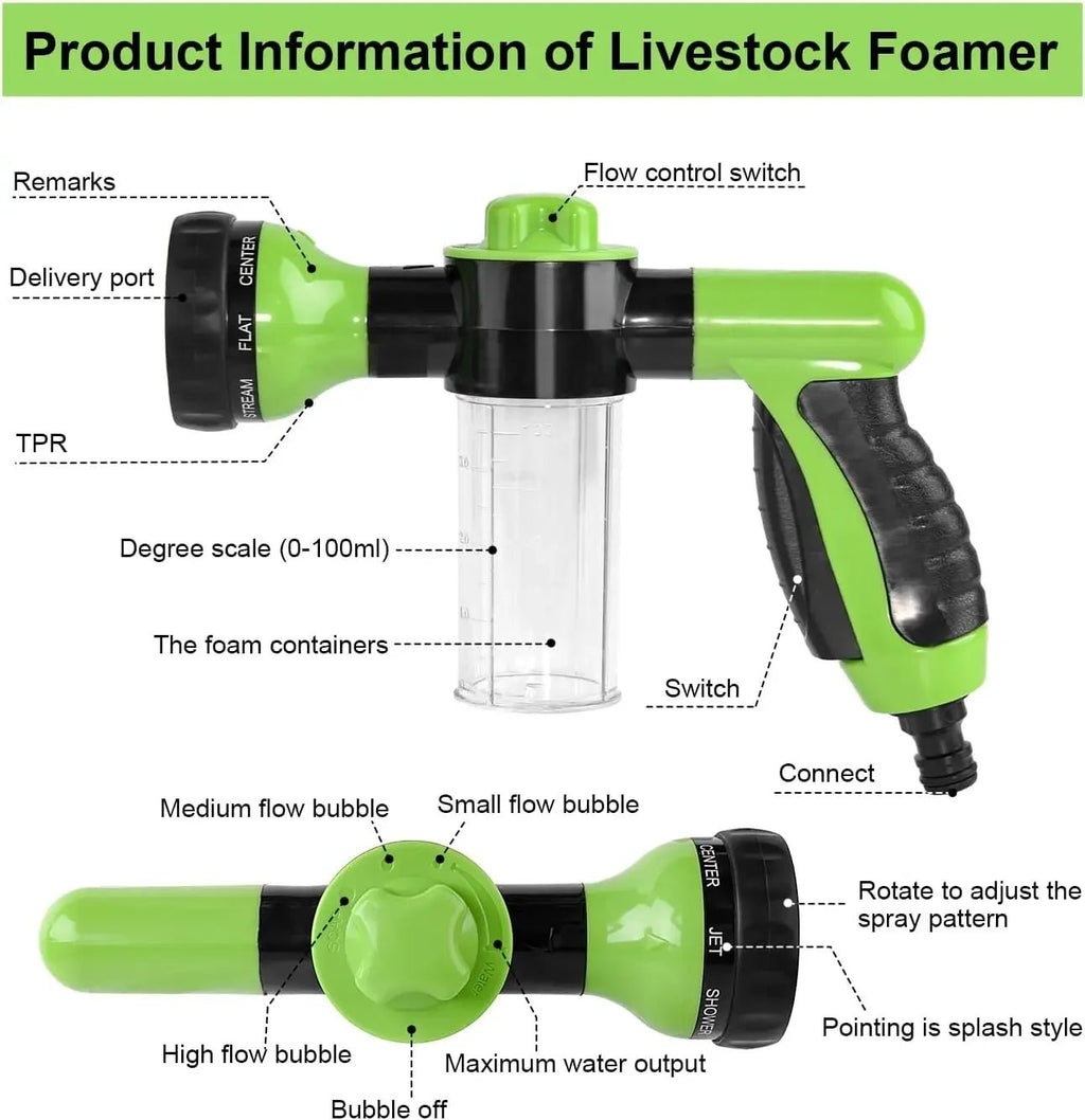Dog Shower Sprayer 8 in 1 Pet Bath Cleaning Cat Dog Shower Gun - ItemDrop
