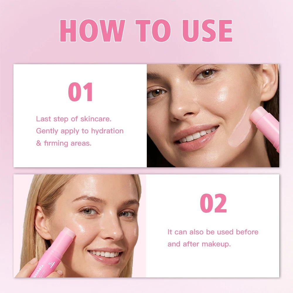 PDRN Pink Collagen Volume Multi Balm Deep Hydration Moisturization Brighten Skin Plump Smooth Radiant Portable Collagen Stick - ItemDrop