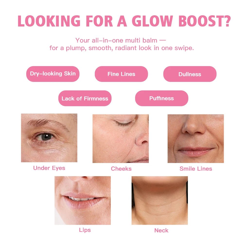 PDRN Pink Collagen Volume Multi Balm Deep Hydration Moisturization Brighten Skin Plump Smooth Radiant Portable Collagen Stick - ItemDrop