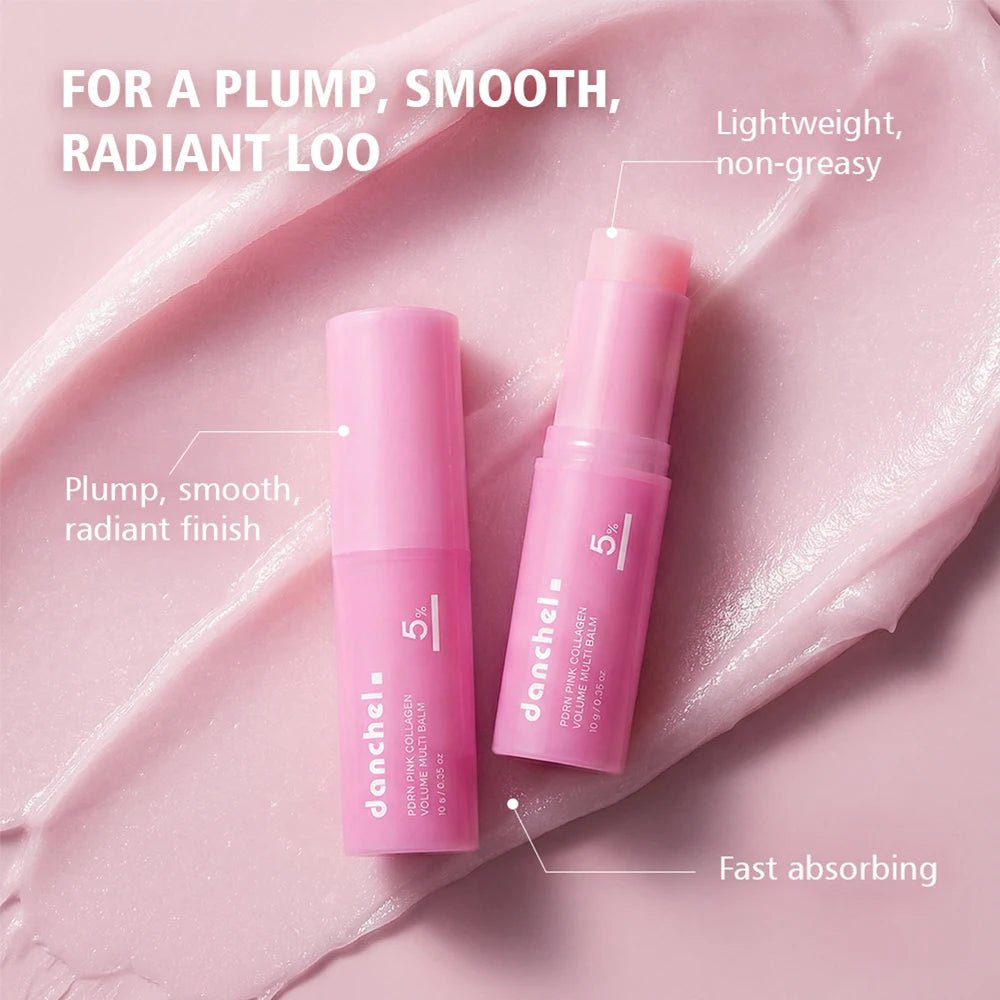 PDRN Pink Collagen Volume Multi Balm Deep Hydration Moisturization Brighten Skin Plump Smooth Radiant Portable Collagen Stick - ItemDrop