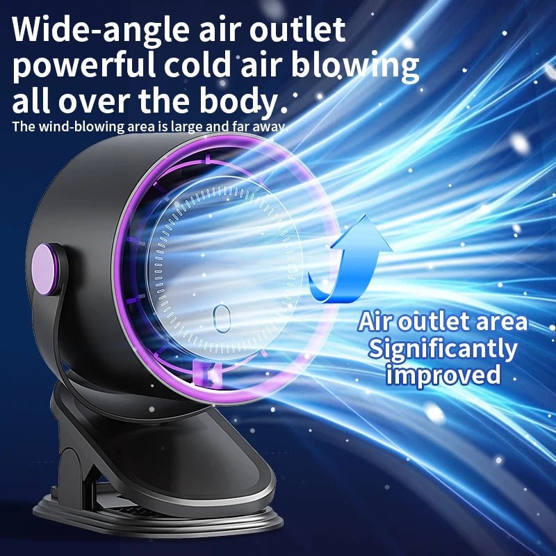 Portable Clip Fan with Timer – USB-C Rechargeable, 360° Flexible Neck - ItemDrop