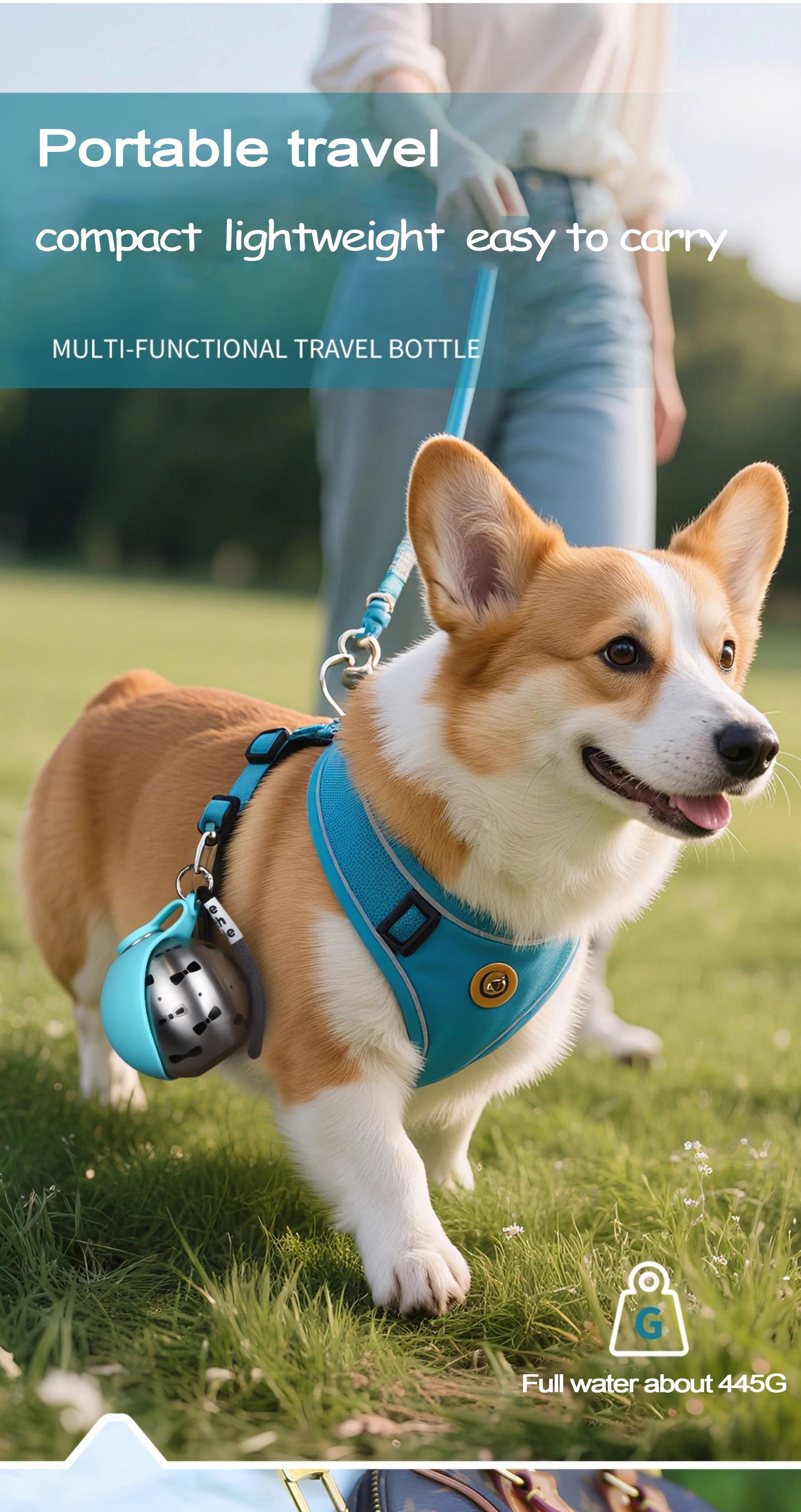 Portable Outdoor Pet Stainless Steel Water Cup - ItemDrop