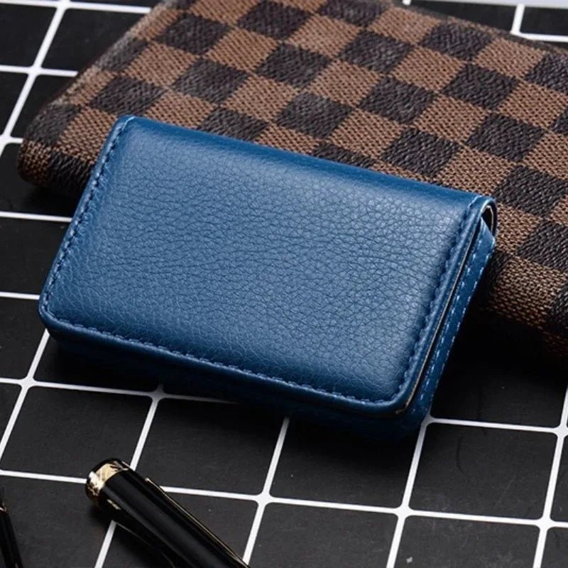 High-Quality PU Leather Card Holder with Magnetic Closure - Ideal for Men and Women - ItemDrop
