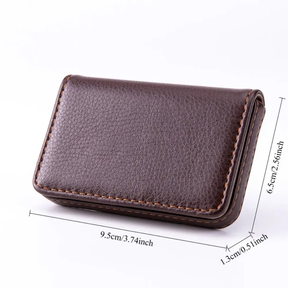 High-Quality PU Leather Card Holder with Magnetic Closure - Ideal for Men and Women - ItemDrop